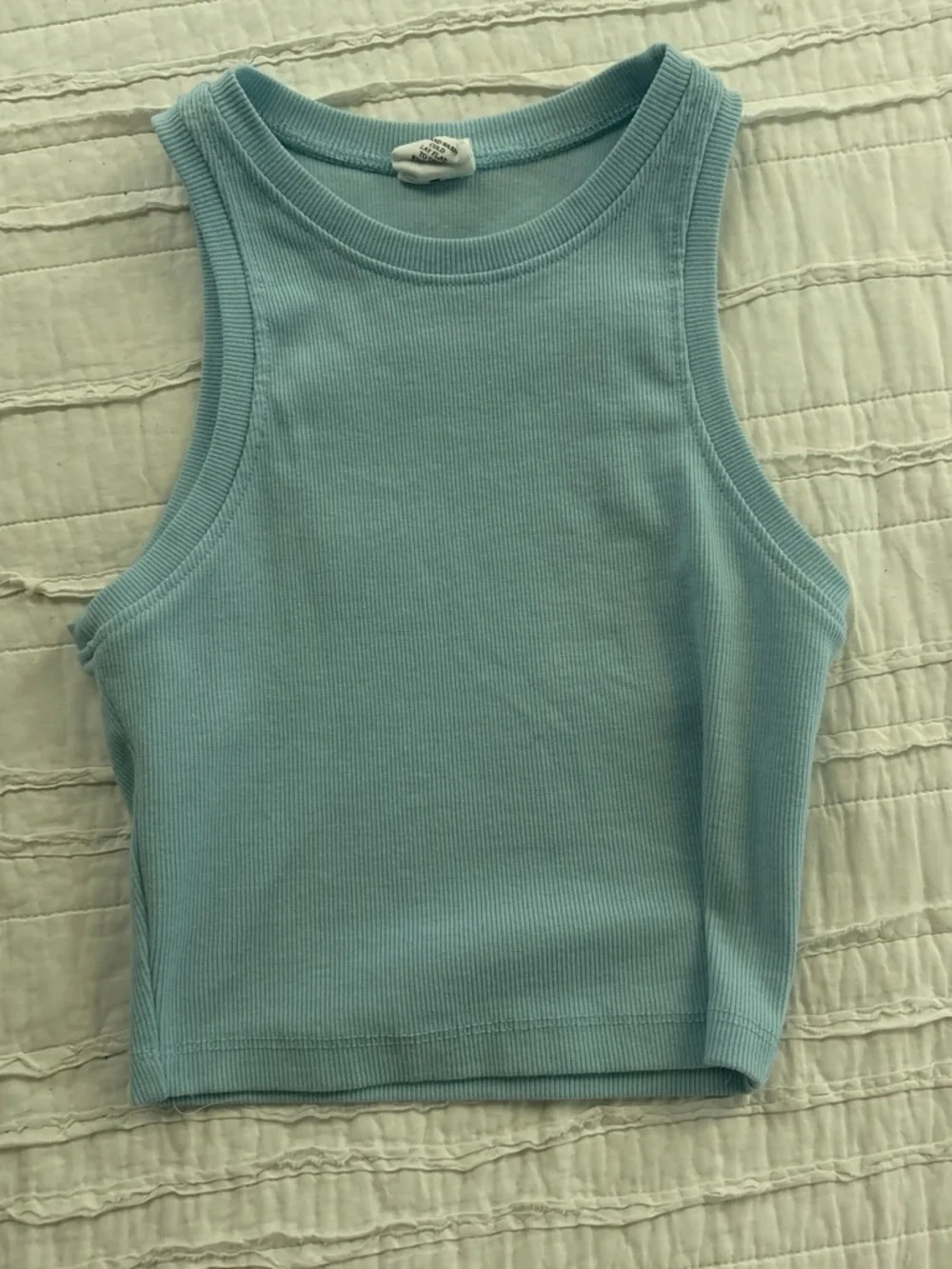 Bundle: 3 Women’s Ribbed Tank Top - Pink, Light Blue & Brown